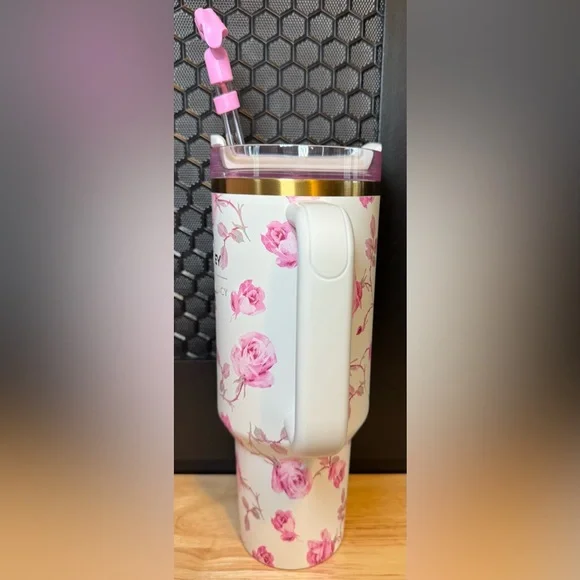 ✨🆕 Stanley x LoveShackFancy Ribbon Rosa Quencher 40 OZ Tumbler - Picture 3 of 15